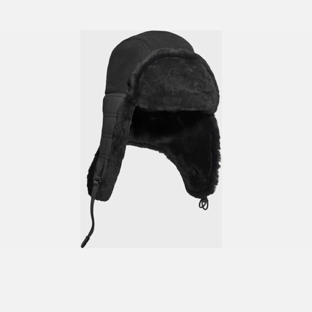 UGG Shearling & Leather Trapper Hat and Gloves Set NWT Neiman Marcus Exclusive